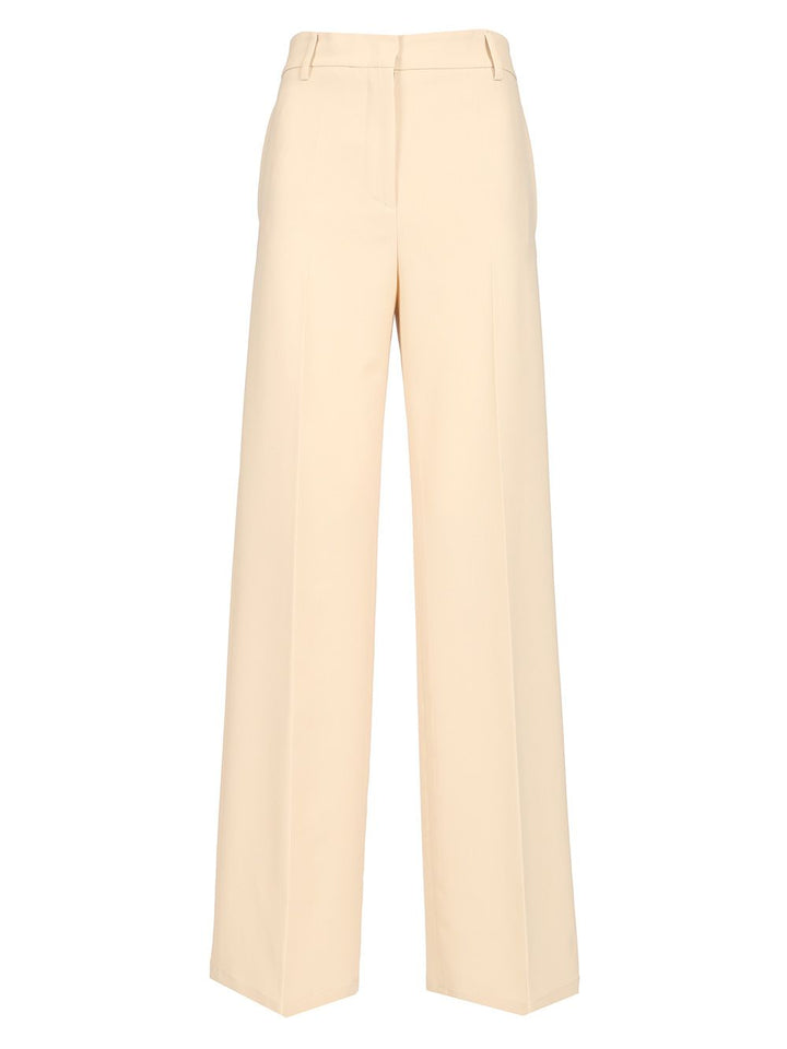 Al Duca D'Aosta Stretch Cady Palazzo Trousers - Beige | e1f4f5ee189a1e34310494b6c760ba8766b9512f