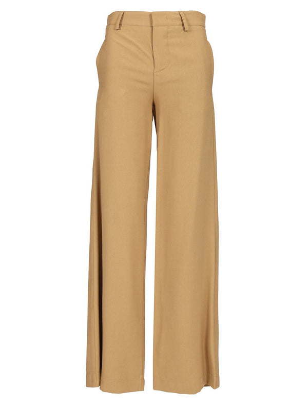 Wide Leg Trousers Marrone