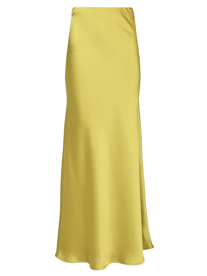 Al Duca D'Aosta Satin Long Skirt Gonne - Giallo | 36de622ffe5adca4a7a25a6f5350fc7508af6a19