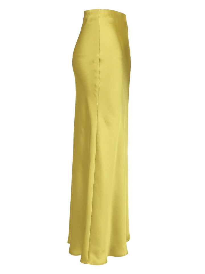 Al Duca D'Aosta Satin Long Skirt Gonne - Giallo | 9bd00be1e5d10c2bcfad780078b3faae1a7f1ff9