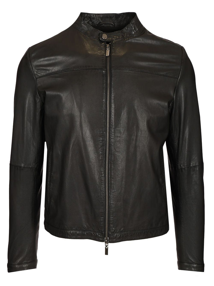 Al Duca D'Aosta Black Leather Biker Giacche - Nero | 9334fdc2f4d5a959dec67c9fdcea60671fe15b0f