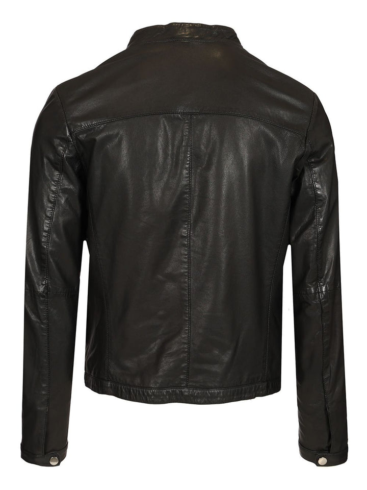 Al Duca D'Aosta Black Leather Biker Giacche - Nero | dcd6f691a01b5e6d2fcb4901b960f3728c69f886