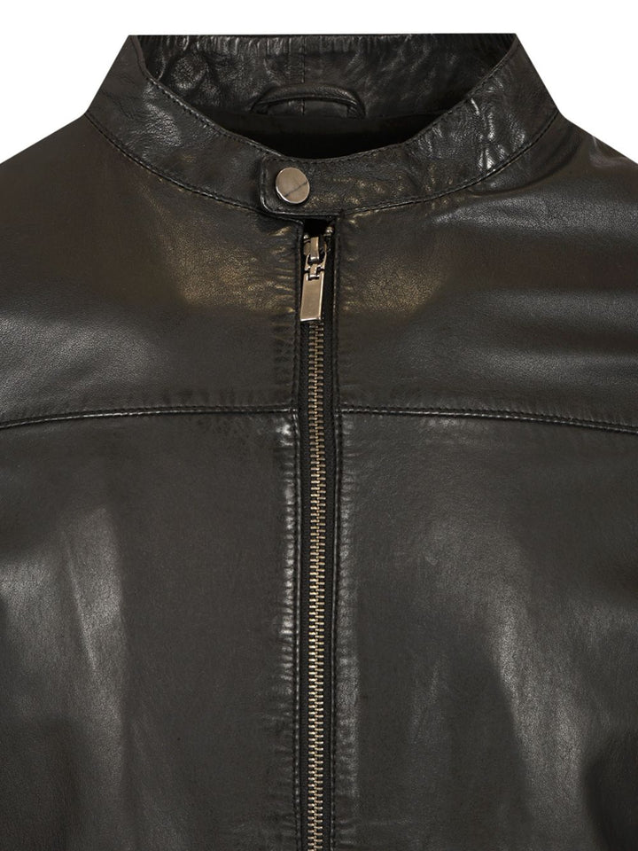Al Duca D'Aosta Black Leather Biker Giacche - Nero | 06e9dd99025ea89a8e8b1892d30c2b34e280250a