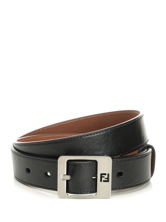 Leather Belt Cinture Nero