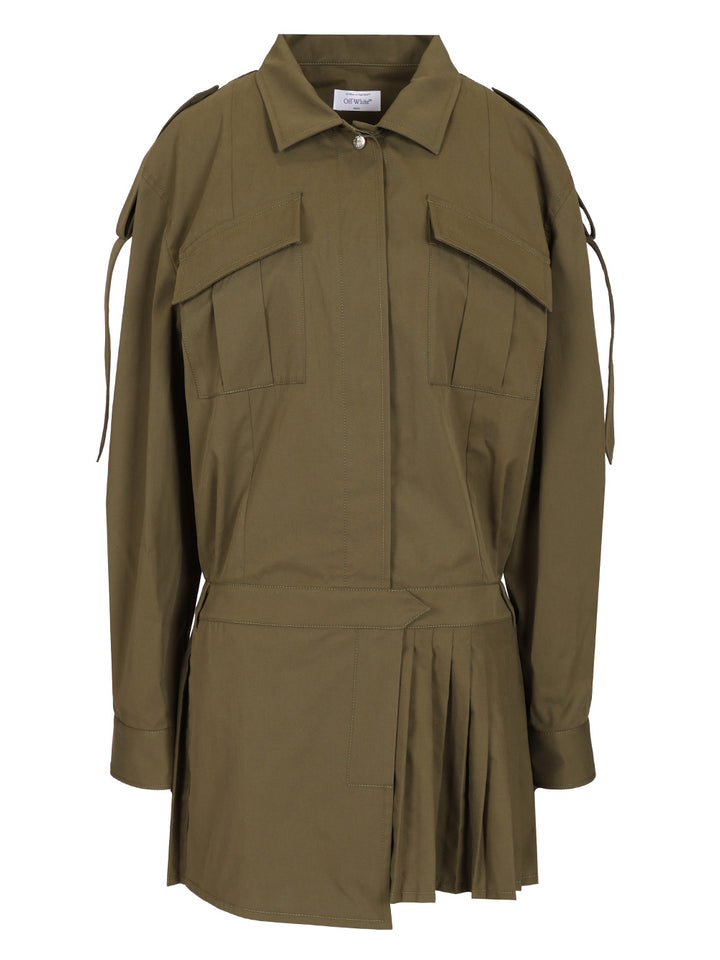 Off-White “Savana” Dress Abiti - Verde | 8be76cbef5c89e449b876d295f593bac9c3c6eac