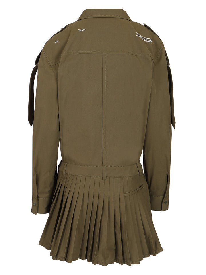 Off-White “Savana” Dress Abiti - Verde | 7f722a744357d5d8e3883671cb724f2a6bb8bea0