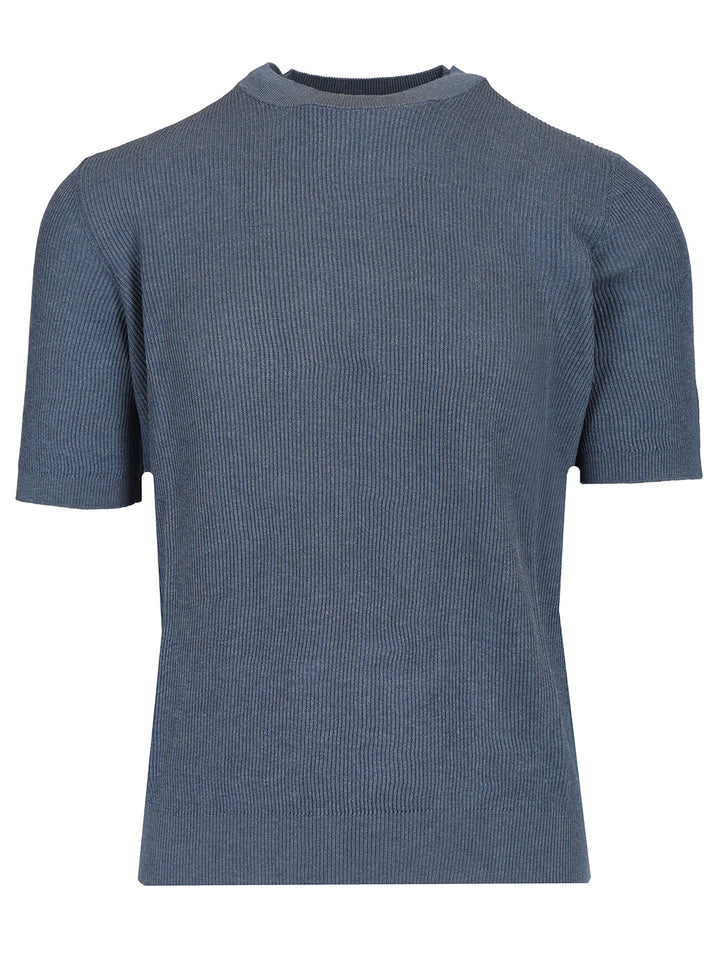 Mauro Ottaviani Ribbed T-Shirt - Blu | 6b262667fe967bffdd59e4a8ba54f150c0f801fa