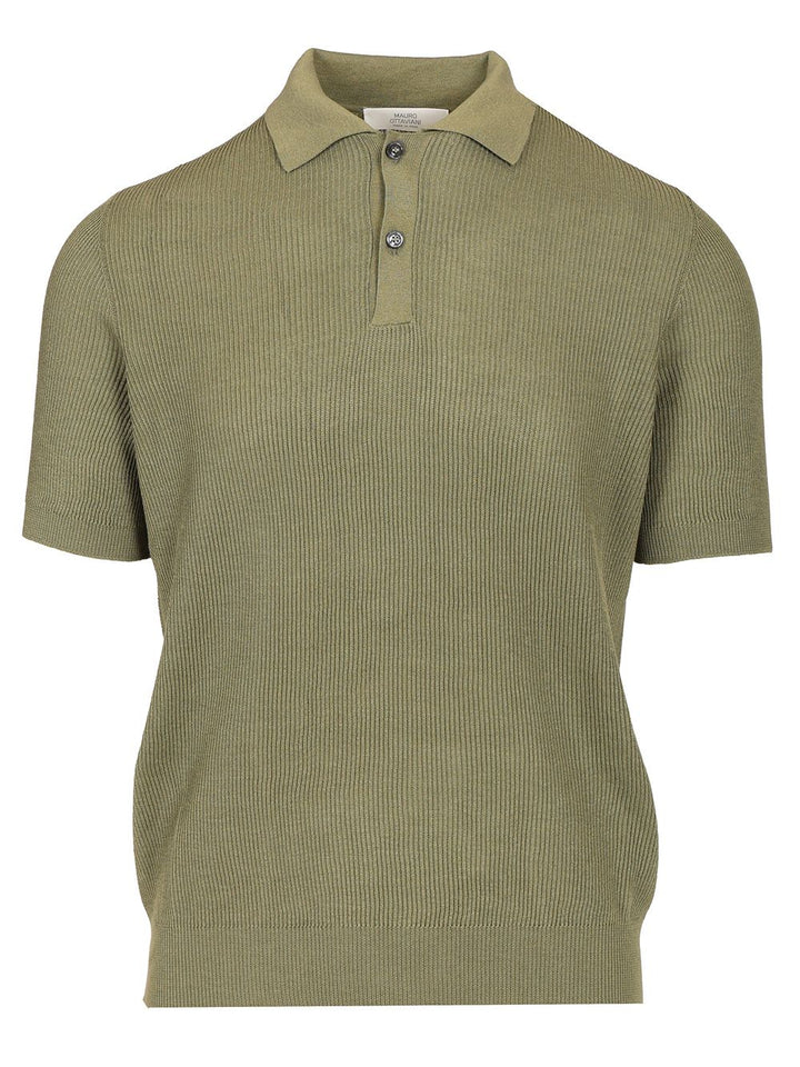 Mauro Ottaviani Ribbed Polo shirt - Verde | 3ec5dfbd7f2434a4bf6642605f46fb1406a74dbb