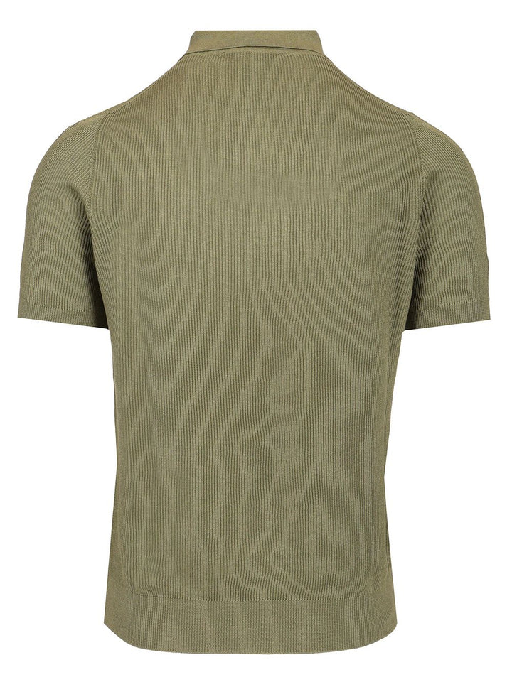 Mauro Ottaviani Ribbed Polo shirt - Verde | d1e8e549dd168ce6b1d0187a5a5c1b9bb3599b86