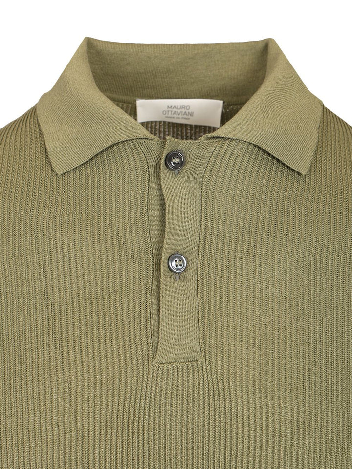 Mauro Ottaviani Ribbed Polo shirt - Verde | aedb5bf898b8c666017a36c906c6e17de1dd4c1f