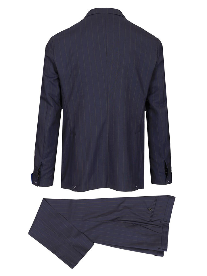 Guarinucci Double-Breasted Pinstriped Suit Abiti - Blu | 0bed0a3fbba2620d7babe6f4a23acb5fc0166aa1