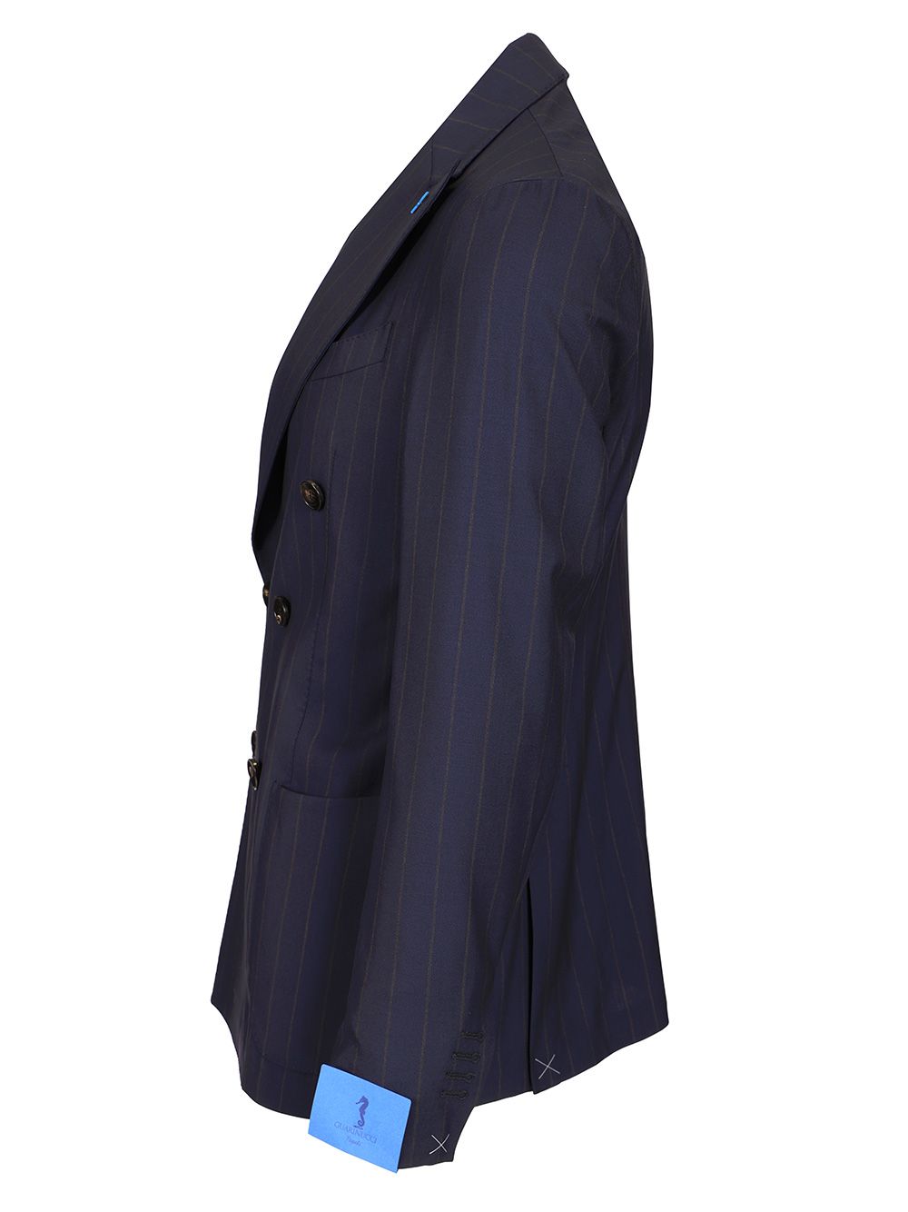 Guarinucci Double-Breasted Pinstriped Suit Abiti - Blu | ae8b02333275dcdc13f557991b72610e9cbf45d0