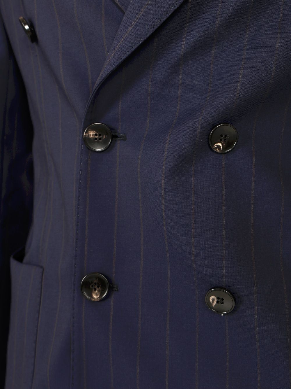Guarinucci Double-Breasted Pinstriped Suit Abiti - Blu | 5308b74fce62cc12eb2cd1111cc319d3a283c187