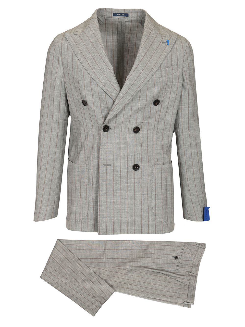 Guarinucci Double-Breasted Pinstriped Suit Abiti - Grey | fa5a2c699efb398712b79299d09cb1d896dd49e6