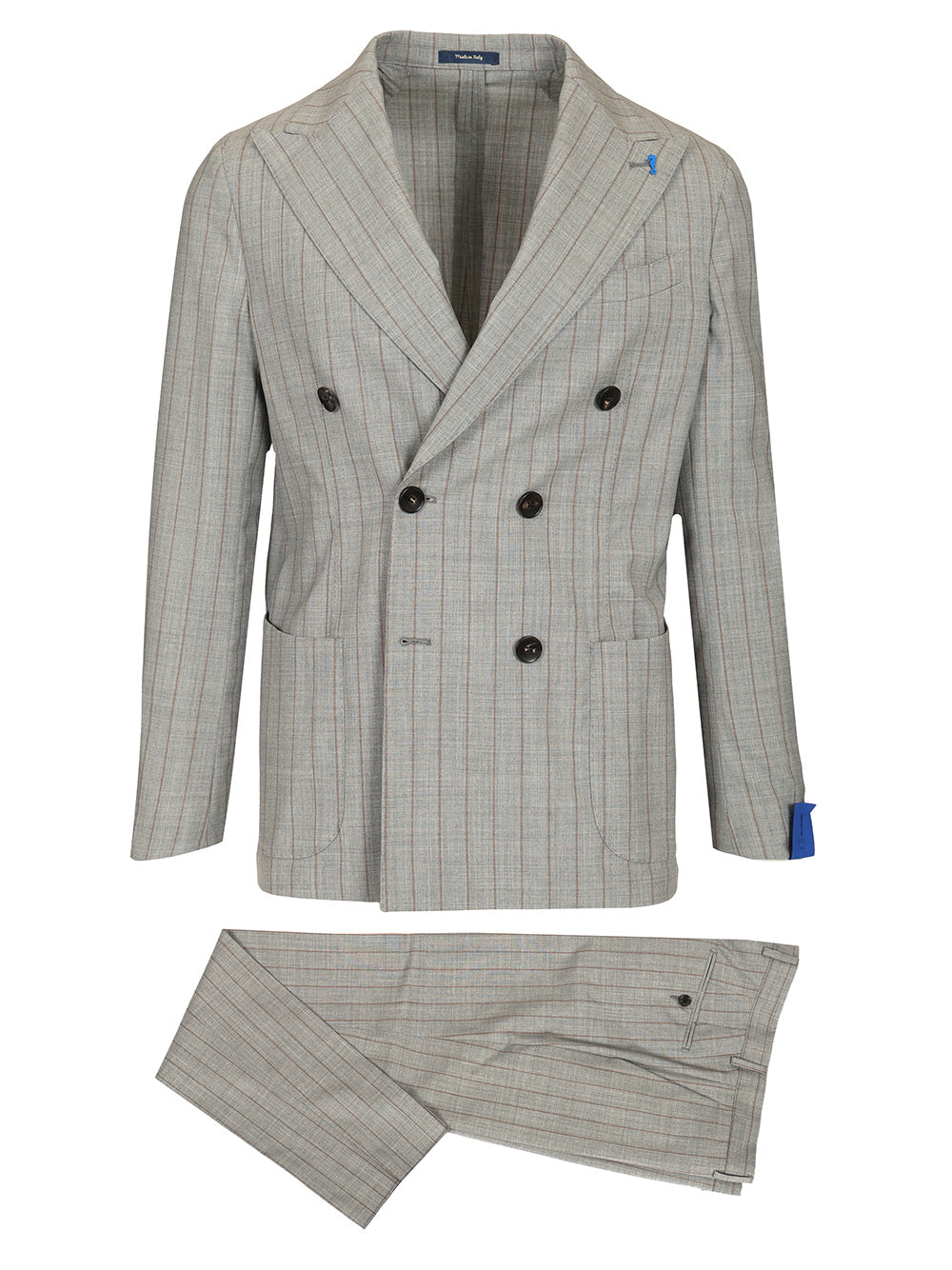Guarinucci Double-Breasted Pinstriped Suit Abiti - Grey | c54b4aa9afb951fd083a1b83f8ecc7ea93776104