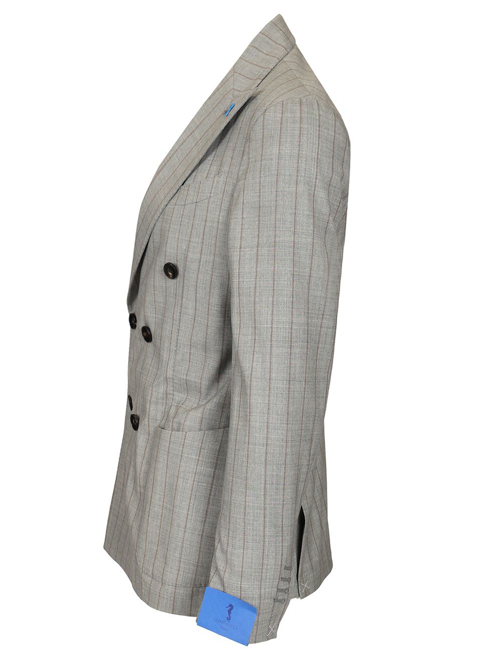 Guarinucci Double-Breasted Pinstriped Suit Abiti - Grey | 926525b8c44ebc407b7195296aa76b02863086ff