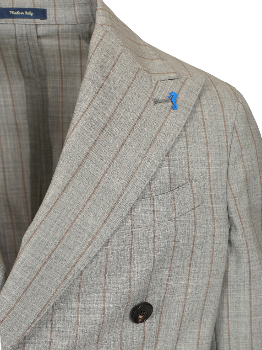 Guarinucci Double-Breasted Pinstriped Suit Abiti - Grey | ac3c2839e28e5256d0c9a4e4d5ac53a2ae647424