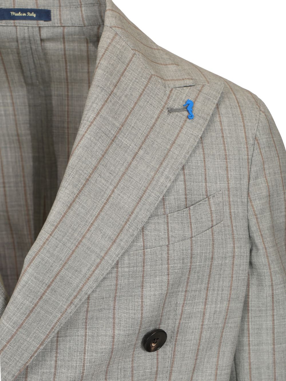 Guarinucci Double-Breasted Pinstriped Suit Abiti - Grey | 6061bfe8b9879600d9e5d734780075e84fd4a8bf