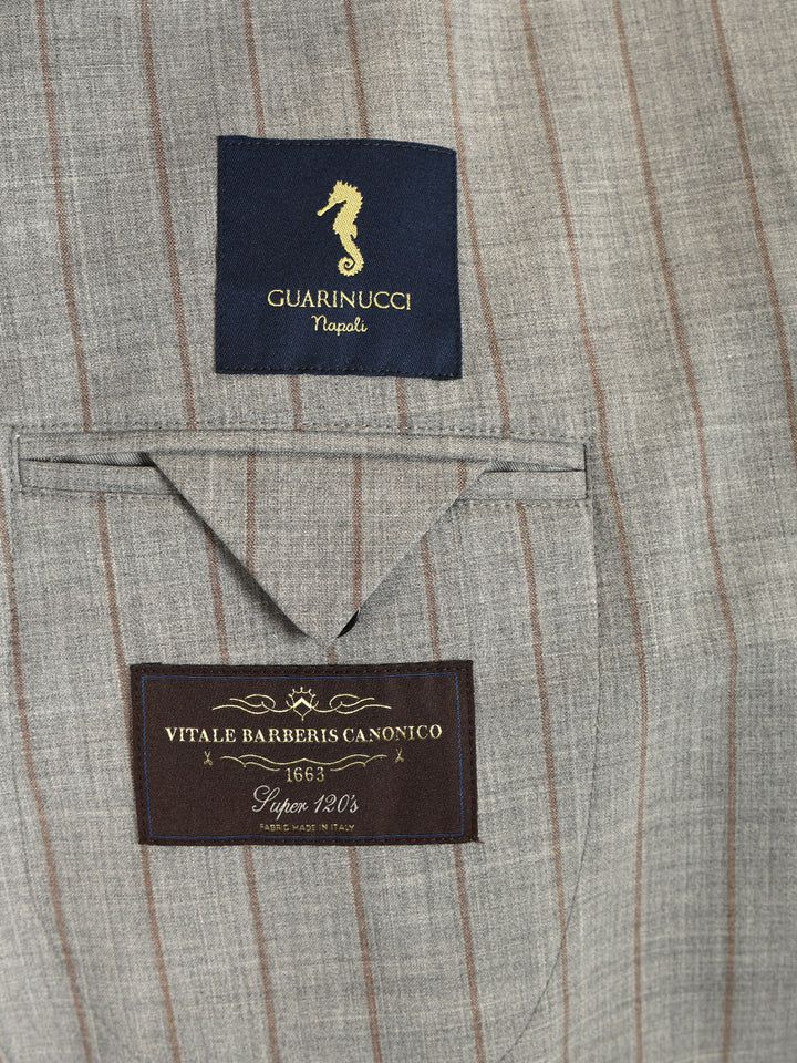 Guarinucci Double-Breasted Pinstriped Suit Abiti - Grey | fdd5c9fe5aa960acc20c70e7130e6c223344ac87
