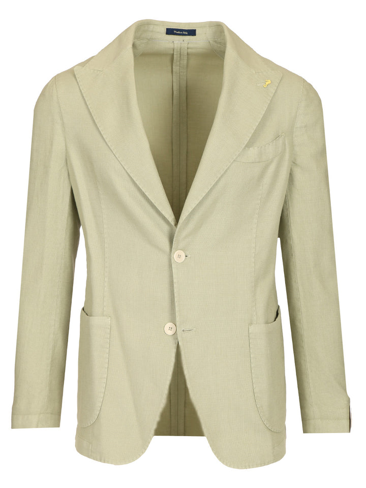 Guarinucci Cotton Linen Blazer Giacche - Verde | eee235bc2fd7d04a438c5c3fa7c784a145e98efa