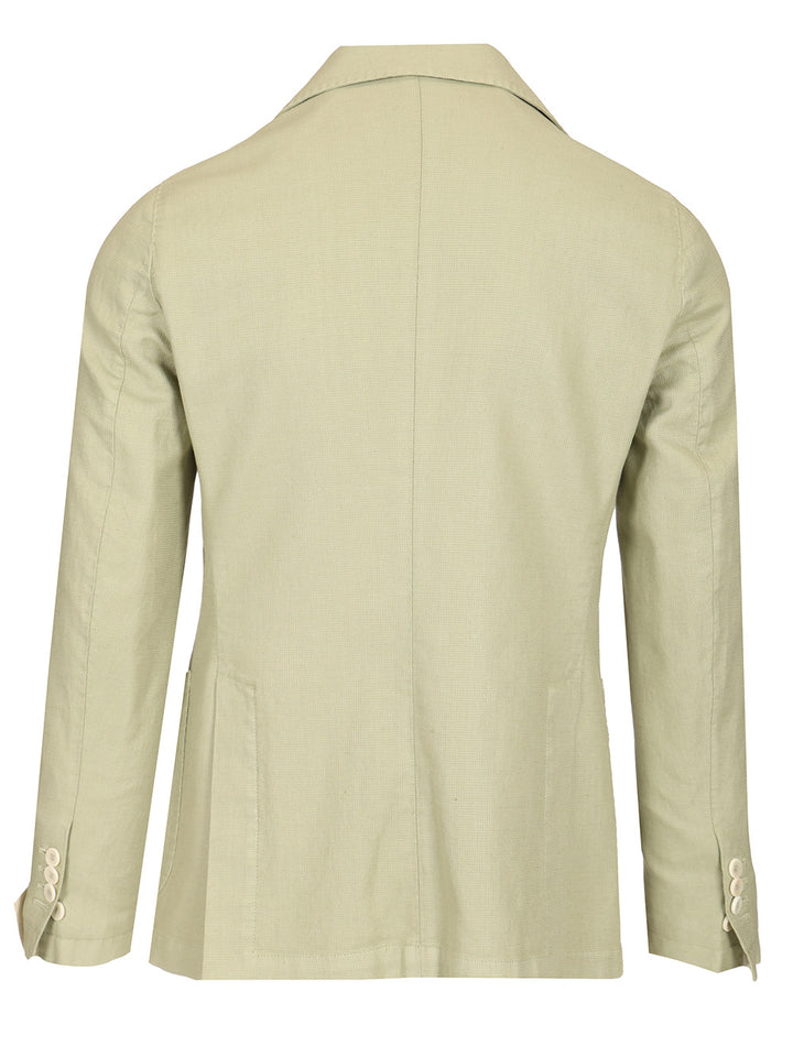 Guarinucci Cotton Linen Blazer Giacche - Verde | 5ef81023cd41759aeceb4f9b644272490be33e98