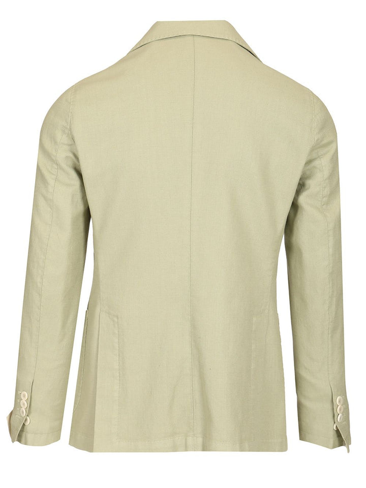 Guarinucci Cotton Linen Blazer Giacche - Verde | b10828328b77a5c8c27a666e6902cbb69b5a5d30
