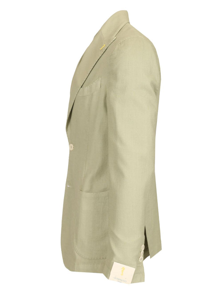 Guarinucci Cotton Linen Blazer Giacche - Verde | 91548cac379453ad769f74ec9270a6365e159cd8