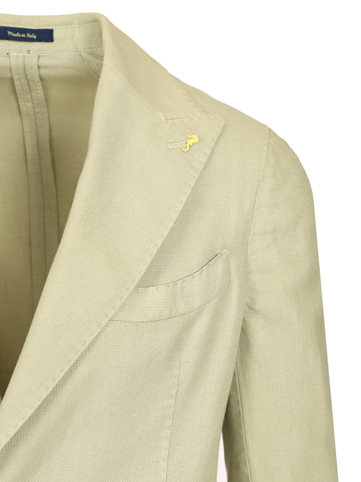 Guarinucci Cotton Linen Blazer Giacche - Verde | 03a12c7264805df5df827f1251f34684a269714f