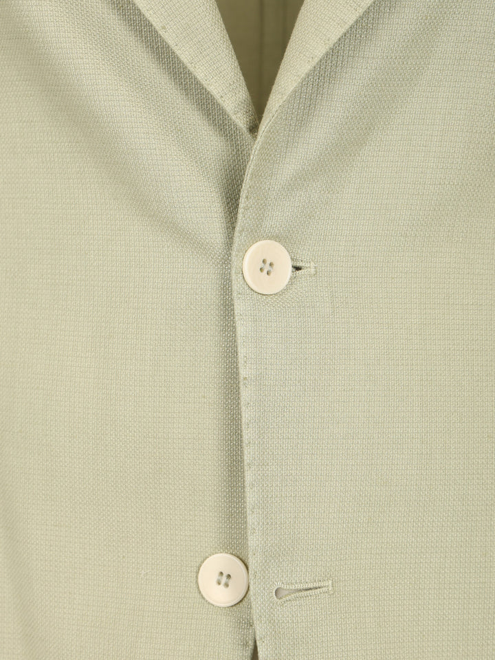 Guarinucci Cotton Linen Blazer Giacche - Verde | 006e59fac5b5eaf8c3e04689344e0927188ca135