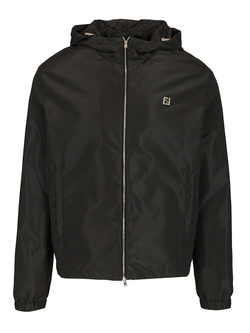 Fendi Blouson In Black Technical Fabric Giacche - Nero | 9ab47393736b396d74f2a1643d8561576c49bffa