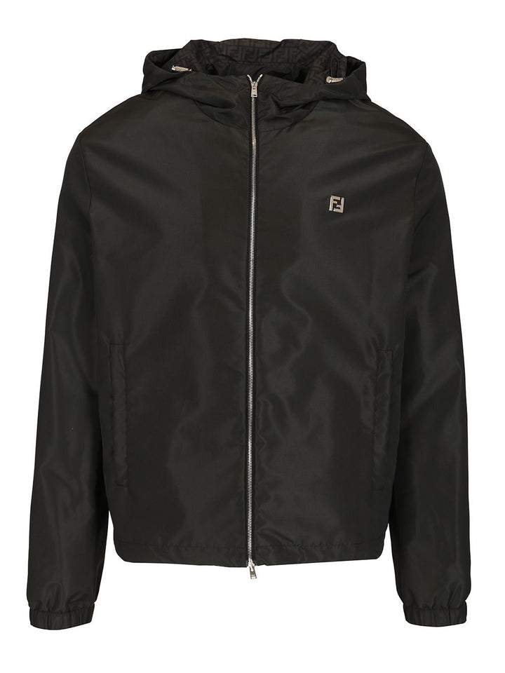 Fendi Blouson In Black Technical Fabric Giacche - Nero | 9ab47393736b396d74f2a1643d8561576c49bffa