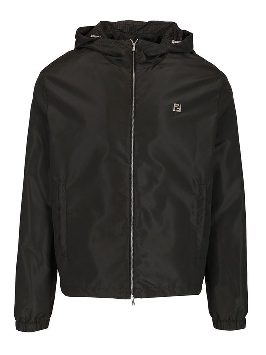 Blouson In Black Technical Fabric Giacche Nero