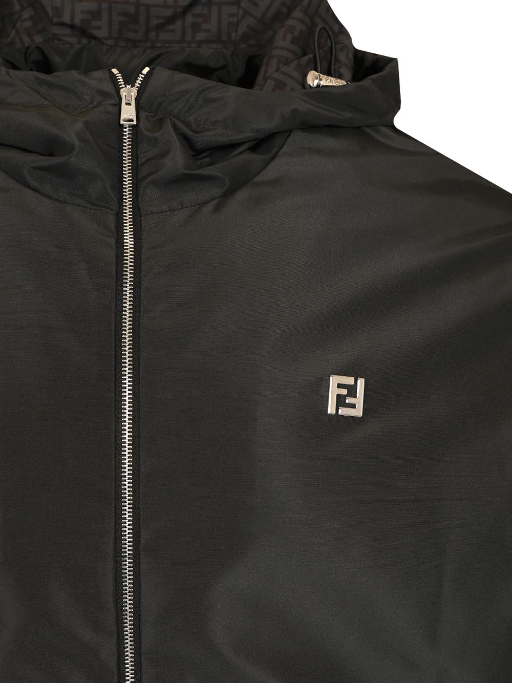 Fendi Blouson In Black Technical Fabric Giacche - Nero | 4d8f2013d4d7766666f29c6d4f46f09845d46b38