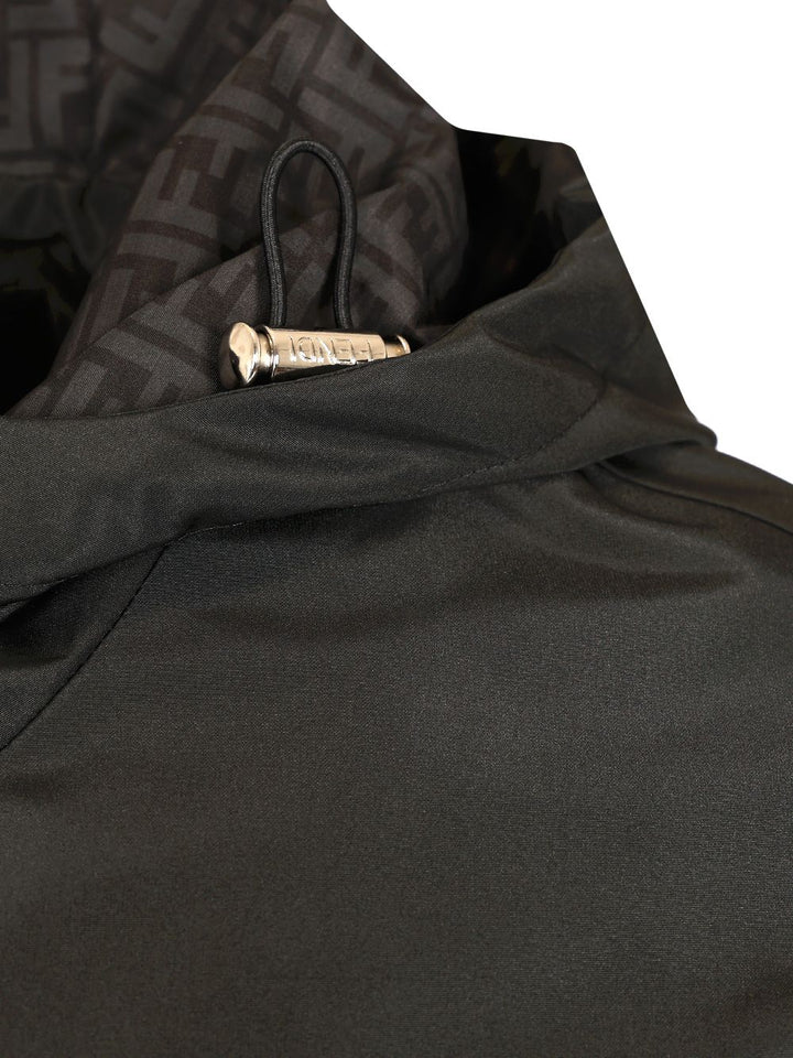 Fendi Blouson In Black Technical Fabric Giacche - Nero | 71552853c73266ad0d798f10f652a7142331b04b