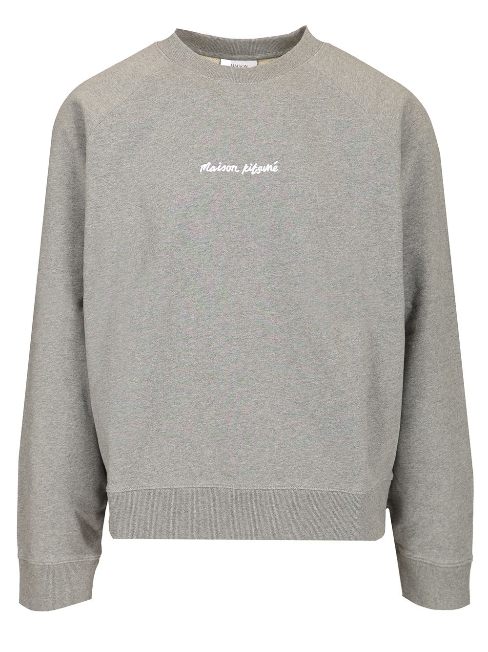 Maison KitsunÉ Oversized Sweatshirt With Embroidered Signature Sweatshirts - Grey | b84207a5ace06e9bb46ba0f48159ebb0236bfd5e