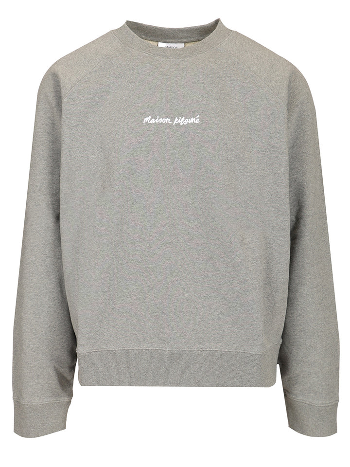 Maison KitsunÉ Oversized Sweatshirt With Embroidered Signature Sweatshirts - Grey | 016d42a53cae0335c173a5c29f1a4f75ac087de5