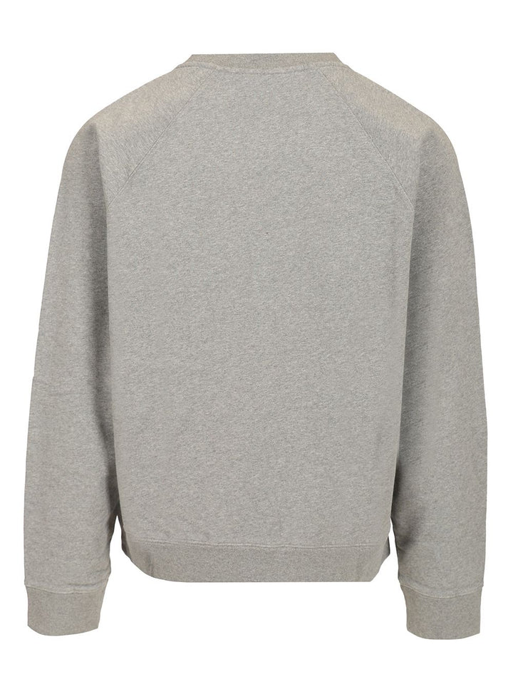 Maison KitsunÉ Oversized Sweatshirt With Embroidered Signature Sweatshirts - Grey | b870089064bd799fb149a21befe970935bebe728