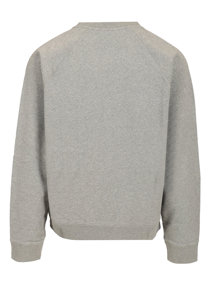 Maison KitsunÉ Oversized Sweatshirt With Embroidered Signature Sweatshirts - Grey | 879e09e3a60b9803ba6d2ec8e5dd56414c130e4b
