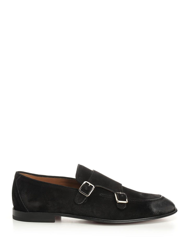 Corvari Black Suede Double Buckle Moccasin Mocassini - Nero | 698dc2c41a225d7d06d105540b8c56ec8d220856