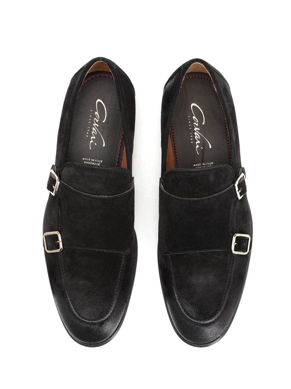 Corvari Black Suede Double Buckle Moccasin Mocassini - Nero | bbed1c3fd909f4dc8a80b72203b790e9dd356813