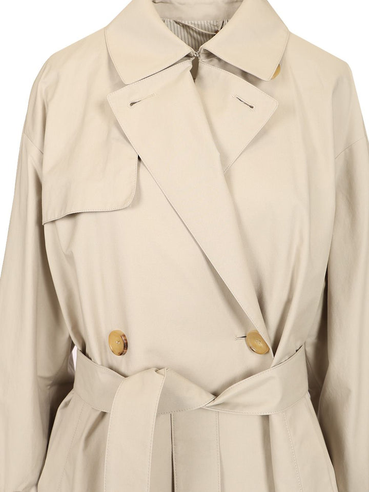 Max Mara The Cube Trench Doppiopetto Coats - Bianco | 84adada072228cb61ad7a0c4255da7c00c06ee0b
