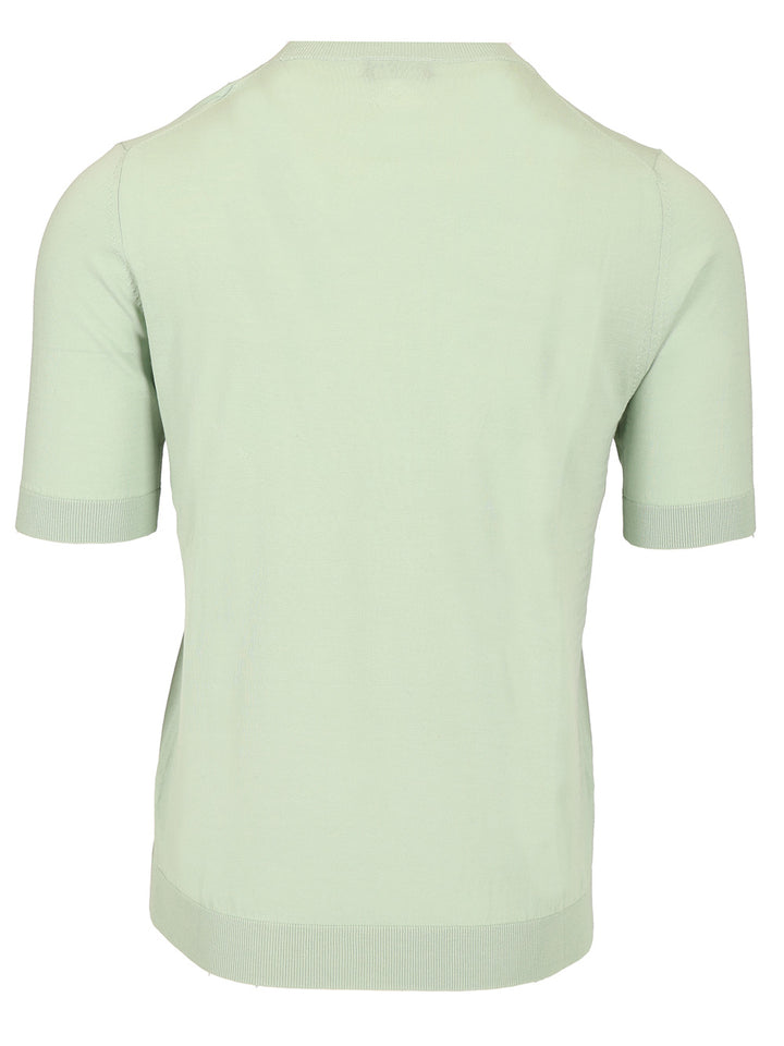 Ballantyne Cotton Crew Neck Sweater Knitwear - Verde | 9352e1b4bc2dba47c152f94bd1ff42963b320ed7