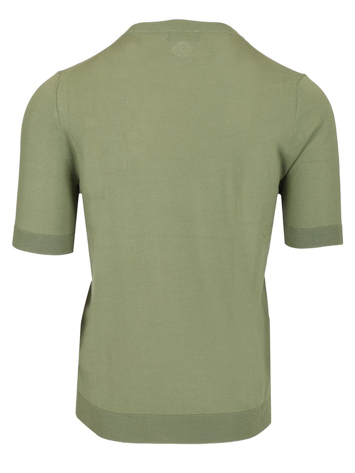 Ballantyne Slim Fit T-Shirt Knitwear - Verde | 60b8144796af18379b551dc83088ff8a67d78e6b