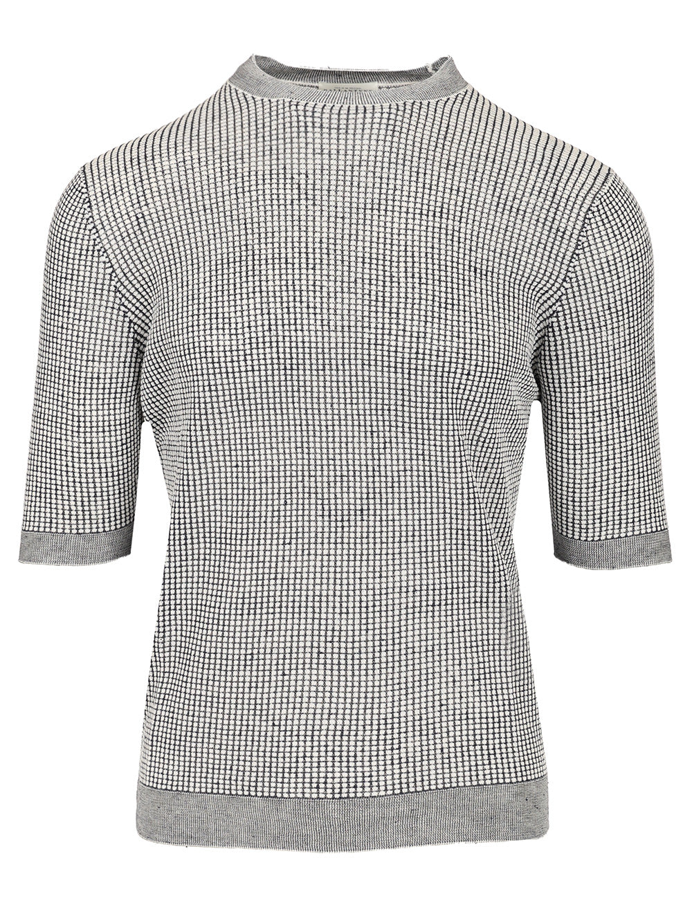 Ballantyne Short-Sleeved Rice Stitch Sweater Knitwear - Blu | 9d3ea31ea45265ceee07441fc8d0d8a7fbc3eac8