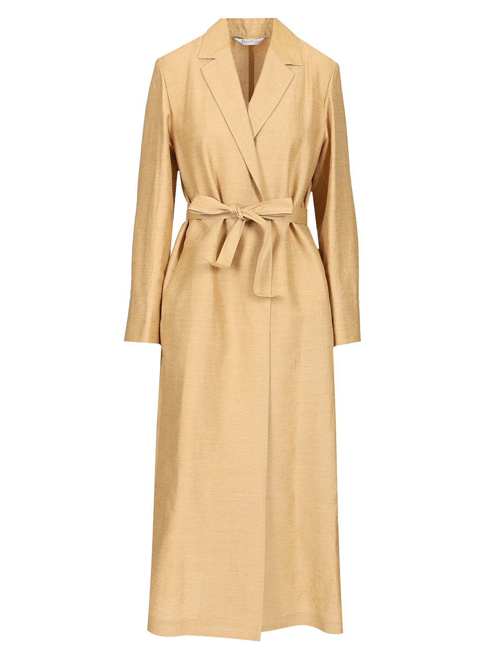 Max Mara Linen And Silk Canvas Overcoat Coats - Oro | d3d03d1429d8d72021b41edd7099de6eeeb283c6