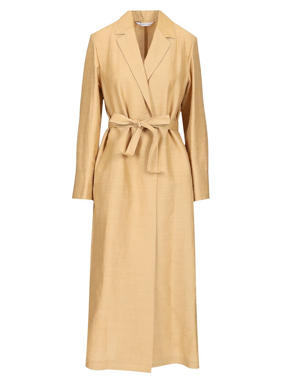 Max Mara Linen And Silk Canvas Overcoat Abiti - Oro | a551f99da7a32cc4197959910d3032e5f6d9ca23
