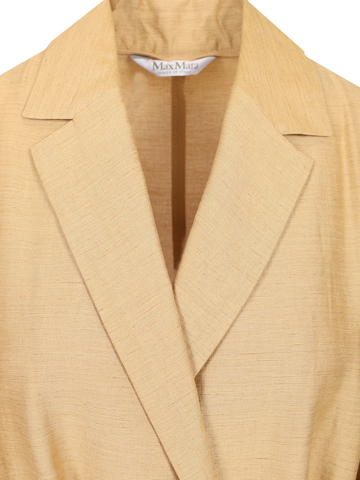 Max Mara Linen And Silk Canvas Overcoat Coats - Oro | 1c890a0cfacb7a097ff198a89eeac2545a30a39d