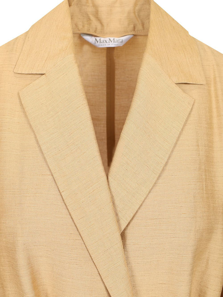 Max Mara Linen And Silk Canvas Overcoat Abiti - Oro | ac2b5fec3ffa07dfe281b6071d0b38bd687e925d