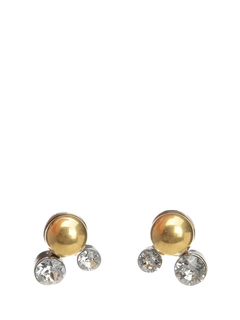 Dries Van Noten Brass And Rhinestone Earrings Gioielli - Silver | ff1588c8aabdf29a97afe6b91428b3f4aca9d9e6