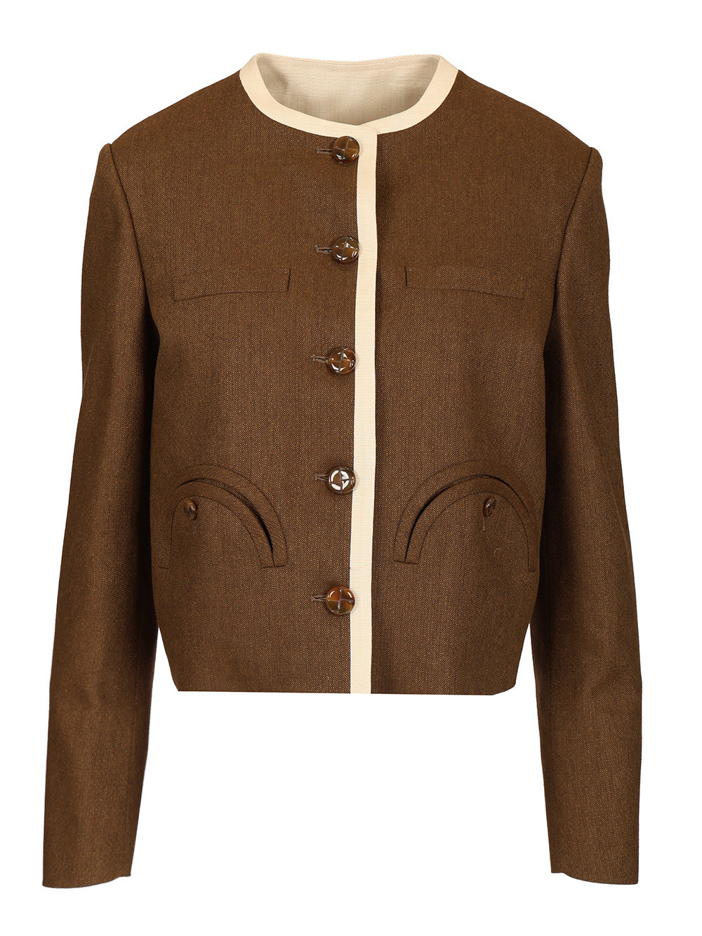 Blazé Milano Silk Bolero Jacket Giacche - Marrone | b022d869c27b83e3ee67d604647e4b5fe6d8a94d